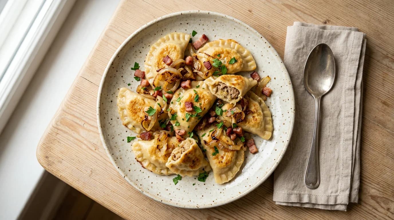 Polska Pierogi z Mięsem i Kapustą
