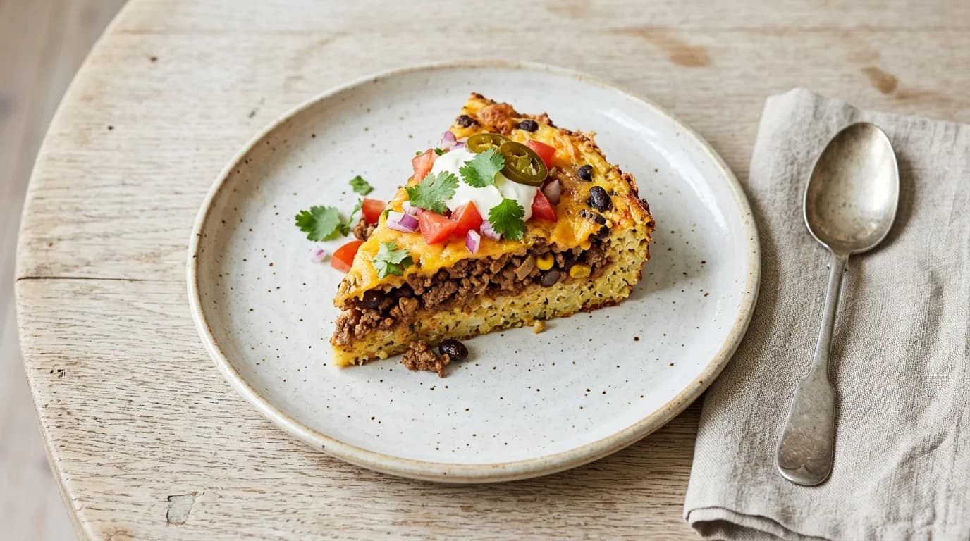 Proteinrik Tacopaj med Blomkålsskal