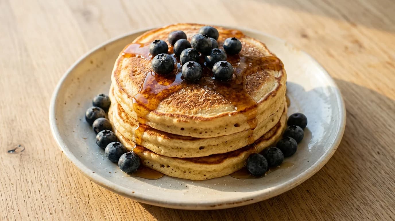 Klassiska fluffiga amerikanska pannkakor