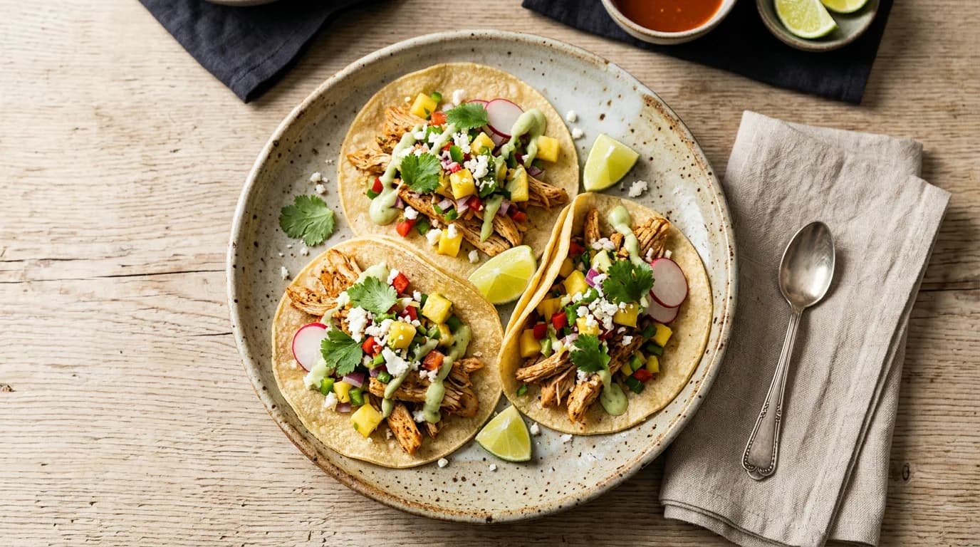 Kyckling Tacos med Pineapple Salsa