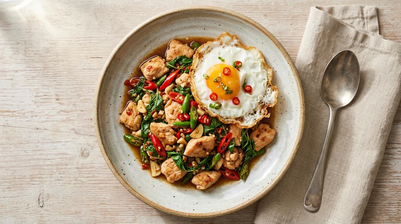 Pad Krapow Gai – Thailändsk kyckling med helig basilika