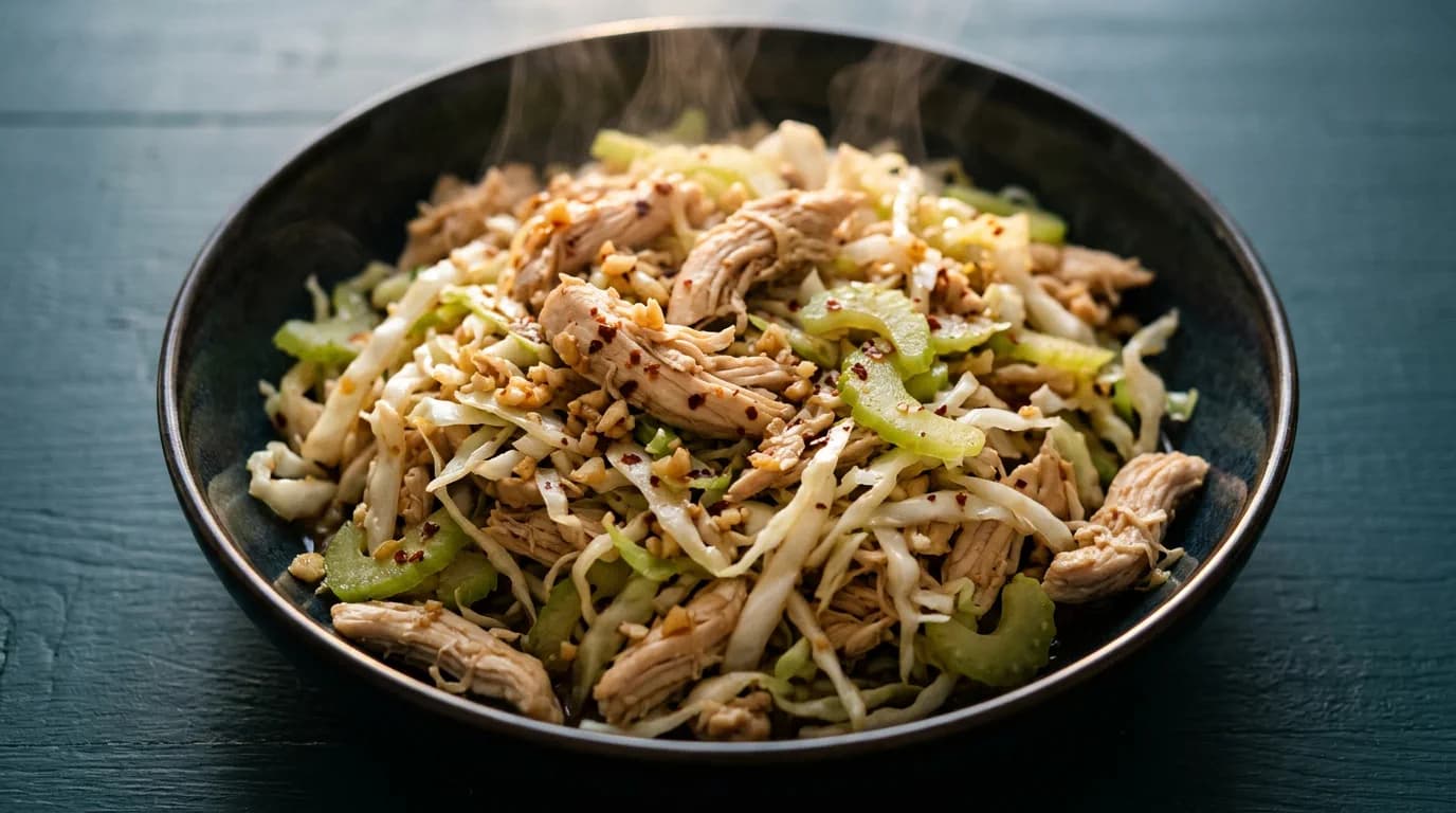 Koreansk kyckling- och kålwok