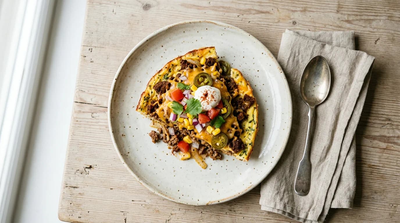 Proteinrik Tacopaj med Äggbotten
